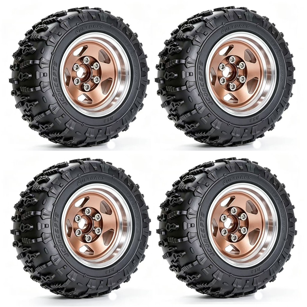 ลบ Offset Beadlock ล้อขอบยาง 1.9 "สําหรับ Traxxas TRX4 RC4WD D90 Axial SCX10 MJX H12Y H12Y + H12P RC