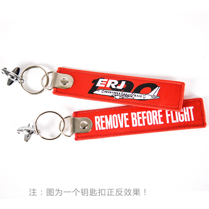 ERJ190 Jet Type เครื่องบิน ERJ145 พวงกุญแจปักการบิน Creative Car Key Chain กระเป๋านักเรียนจี้