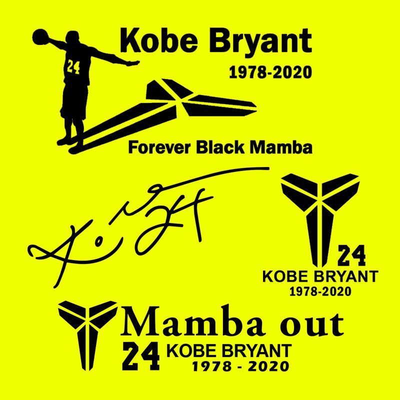 Nba Star kobe สติกเกอร์รถบาสเกตบอล Lakers Tribute ที่ระลึก kobe สติกเกอร์รถ Body ด้านข้างสติกเกอร์ตก