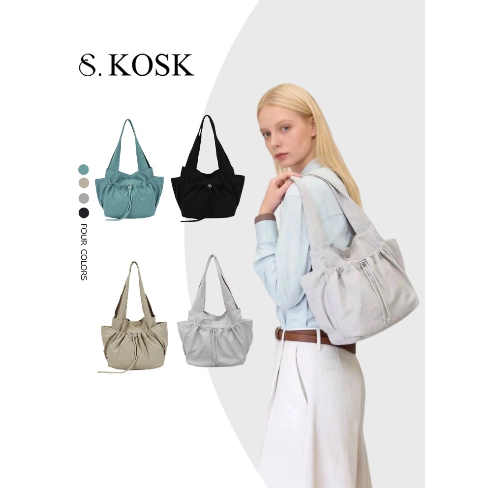 SDALY KOSK-กระเป๋าสะพายไหล่แบบมีเชือกรูด น้ำหนักเบา จุของได้เยอะ เหมาะสำหรับใช้ในชีวิตประจำวันและการเดินทาง