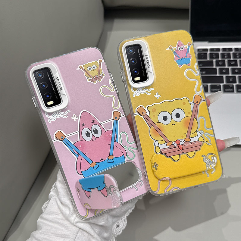เคส vivo y20 เคส vivo y12s y20s เคสโทรศัพท์ป้องกันการล่มสลายสีเงิน