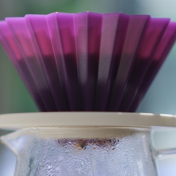 2026 ใหม่สไตล์กาแฟเครื่องใช้ในประเทศ ORIGAMI กาแฟมือเจาะพลาสติก ORIGAMI ถ้วยกรองพื้นผิว Frosted Trea