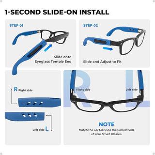 Guugei ซิลิโคนแว่นตาหู Grip Anti-slip หูสําหรับ RayBan Meta Blayzer/Scriber/Wayfarer/Skyler/Headliner