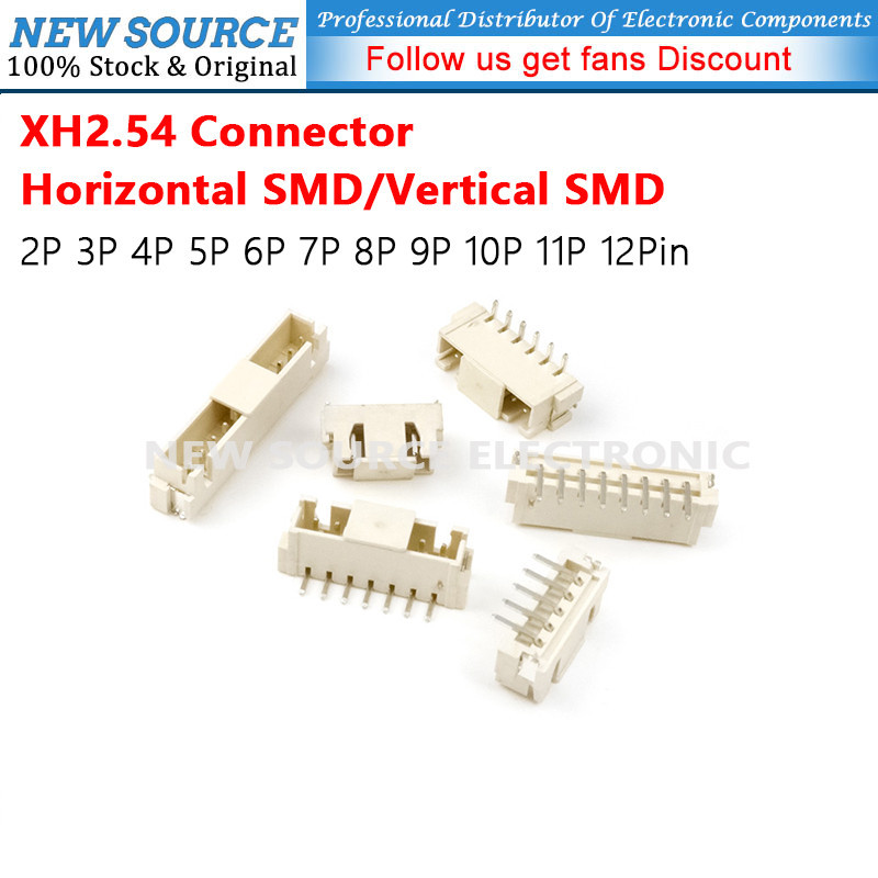 [10 ชิ้น] XH2.54 Connector SMT แนวนอนแนวตั้ง SMD 2P 3P 4P 5P 6P 7P 8P 9P 10P 11P 12Pin Terminal Conn