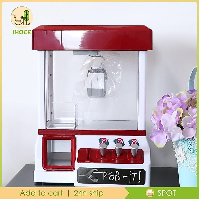 [Ihoce] Claw Toy Grabber Dispenser Crane Vending Game Machine ของเล่นเด็กพร้อม