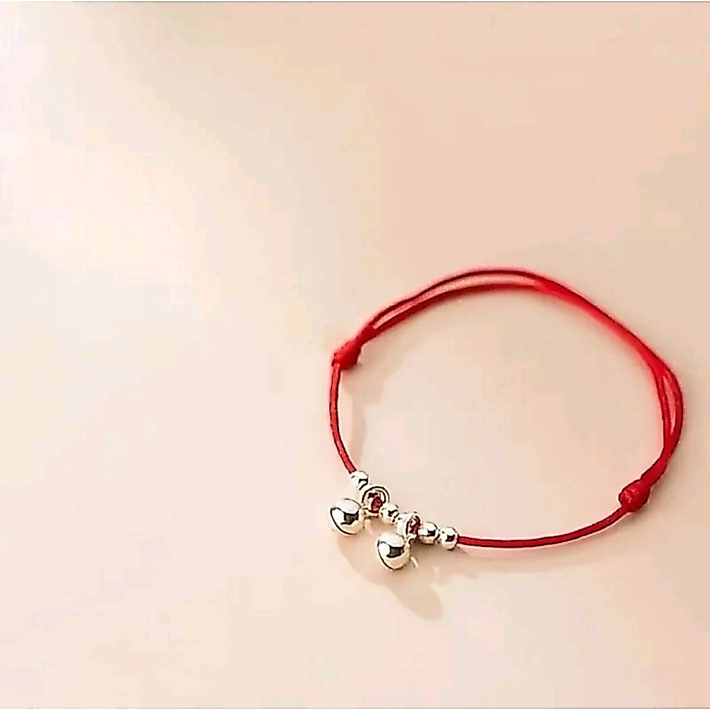 ผู้หญิง SATIN STRAP BELL ANKLE BRACELET // SULTAN ผู้หญิง ANKLE BRACELET
