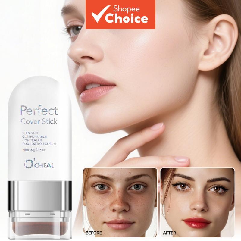 OCHEAL คอนซีลเลอร์รองพื้นแบบแท่ง มีแปรงในตัว น้ําหนักเบา สบายผิว ติดทนนาน ผิวธรรมชาติ กระจ่างใส บํารุงผิวรองพื้น
