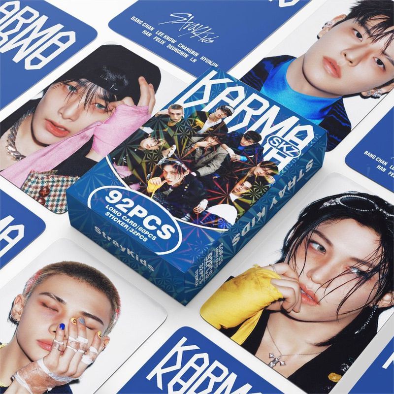 92 straykids straykids Photocards อัลบั้มใหม่การ์ด Karma Straykid Lee Long Fu HAN Huang Hyun Chen สิ