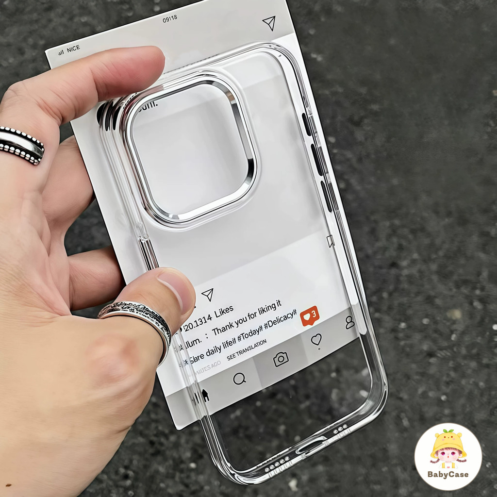 เคสแฟชั่นใสแบบเรียบง่าย สำหรับ IPhone 16 11 17 15 12 13 14 Pro Max XR X XS Max 7 8 15 16 14 Plus Air SE2020