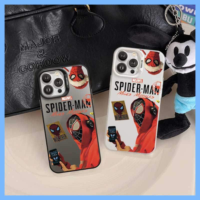เคสลาย SpiderMan Miles Morales สุดเท่ ใช้ได้กับ iPhone 16ProMax 15 14 13 12 11 X XR 7Plus กันรอยขีดข