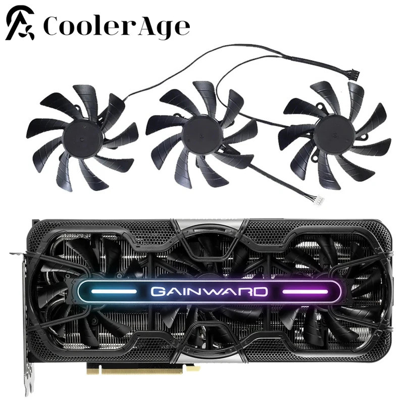 สําหรับ Gainward GeForce TH9215B2H-PFB02 RTX 3090 3080 3070 Phantom การ์ดวิดีโอพัดลม 85 มม.T128010SU