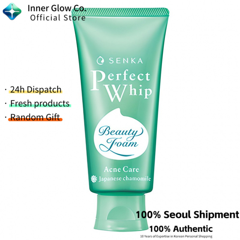 SENKA PERFECT WHIP ACNE CARE อีเอ CLEANSING FOAM 100g 1 ชิ้นทําความสะอาดลึกรูขุมขนสดลดการฝ่าวงล้อมสิ