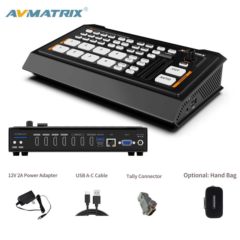ที่เชื่อถือได้ Professional 4 ช่อง HDMI Live Stream Video Switcher Multi-Format Mixer สําหรับ YouTub