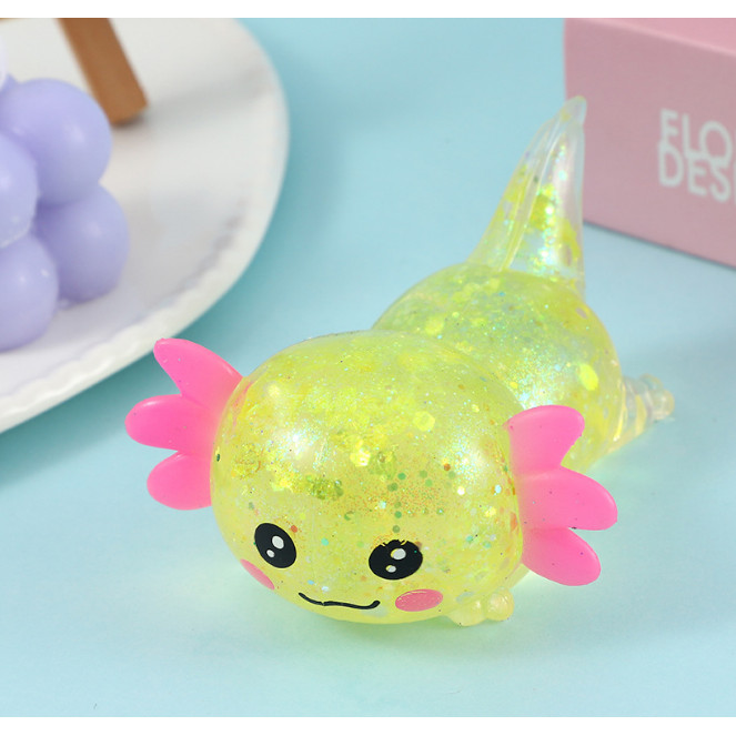 Axolotl Squishy Stress Toy – Cute Crawling Axolotl Fidget รูปที่ 4