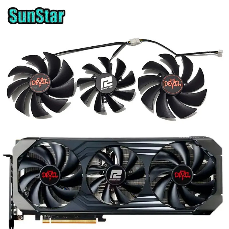 New FD9015U12D 85 มม.-95 มม.4PIN 12V 0.5A GPU พัดลมระบายความร้อน,สําหรับ POWERCOLOR RX6700XT 6750XT 