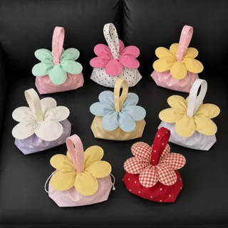 UUMIR กระเป๋าสะพายขา้ง Flower Crossbody Bag, Polka Dots อเนกประสงค์ Tulip-shaped, น่ารักน้ําหนักเบา Mini Simple Floral Shoulder Bag Commuting Tote Bag