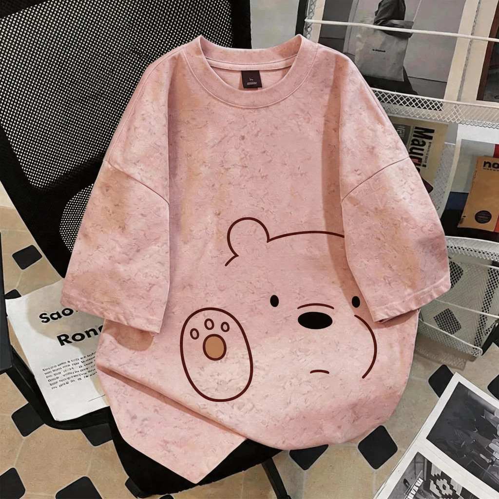 TEE·SHOP🍀 เสื้อยืด Oversize ' Outline Bear Paw ' สไตล์เกาหลี เท่ห์มาก ใส่ได้ทั้งชายหญิง ผ้านุ่มสบายตัวทั้งวัน รองรับ COD