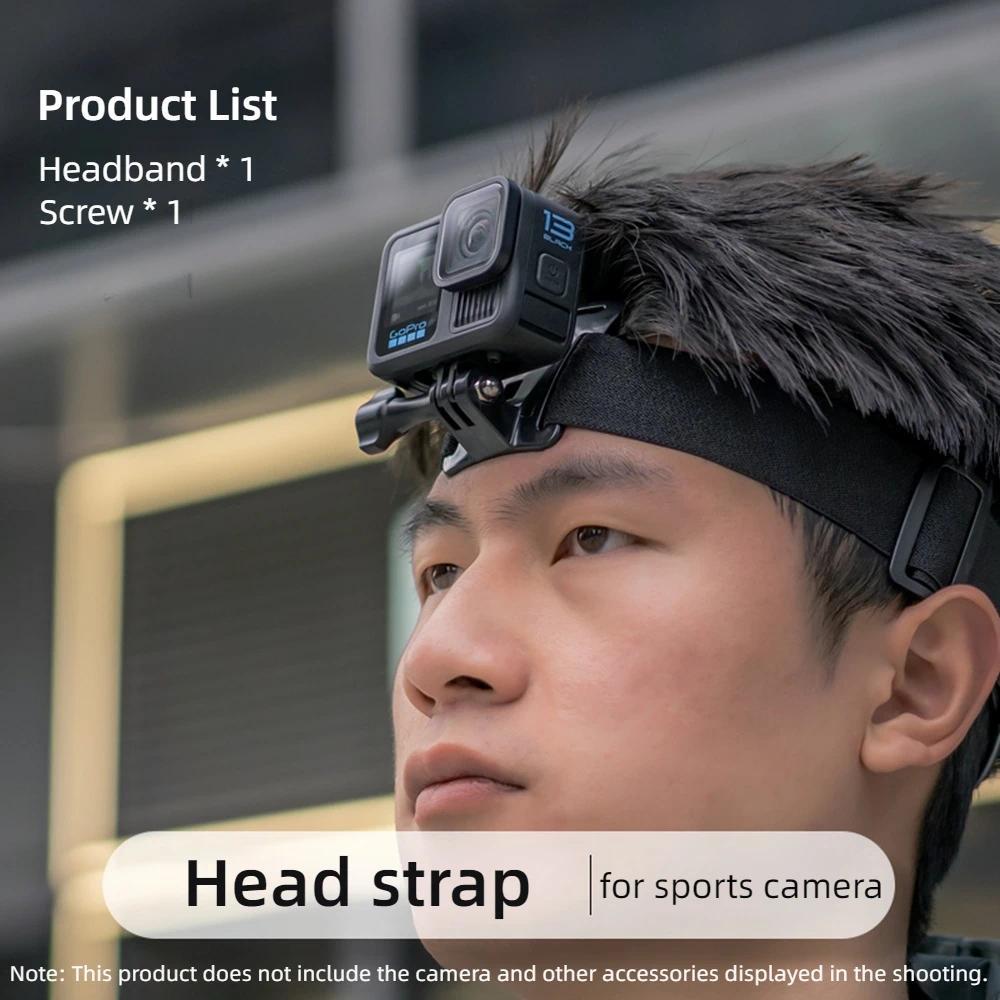 Camera Headband Head Strap Fixed Bracket for GoPro 13/12 Insta360 Sports DJI Action 5Pro/4/3 Ace Pro