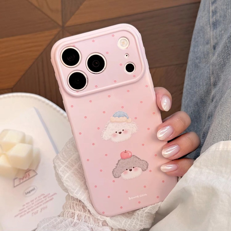 น่ารัก Apple Puppy เคสโทรศัพท์สําหรับ iPhone 17 16 15 14 13 12 11 Pro Max ฝาครอบซิลิโคนสําหรับ iPhone 17 Pro 14 Plus ปกอ่อน