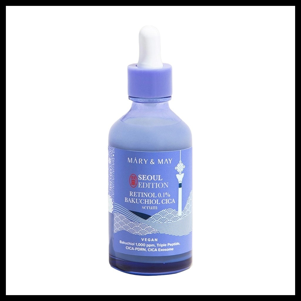 [mary & may] Seoul Edition Retinol 0.1% Bakuchiol Cica Serum, 80ml, 1 ชิ้น / เซรั่ม Cica เกาหลี / Re