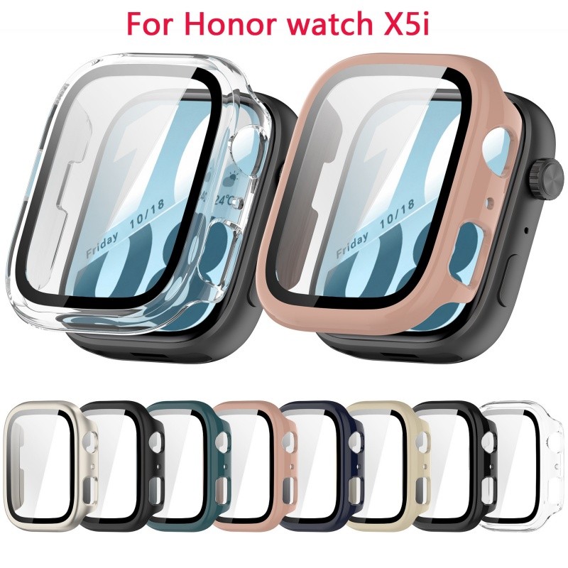 Honor Watch X5i ปลอกสีสัน Protector hard PC สําหรับ HONOR X5I สมาร์ทวอท์ช Shell Protector ครอบคลุมเต็มรูปแบบกรณีป้องกันฟิล์มแก้ว