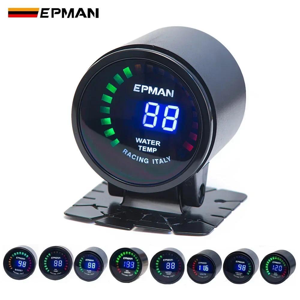 HU EPMAN 52mm Smoked LED Digital Air Fuel Ratio AFR RPM Boost Gauge Oil Press Water Oil Temp EGT Met