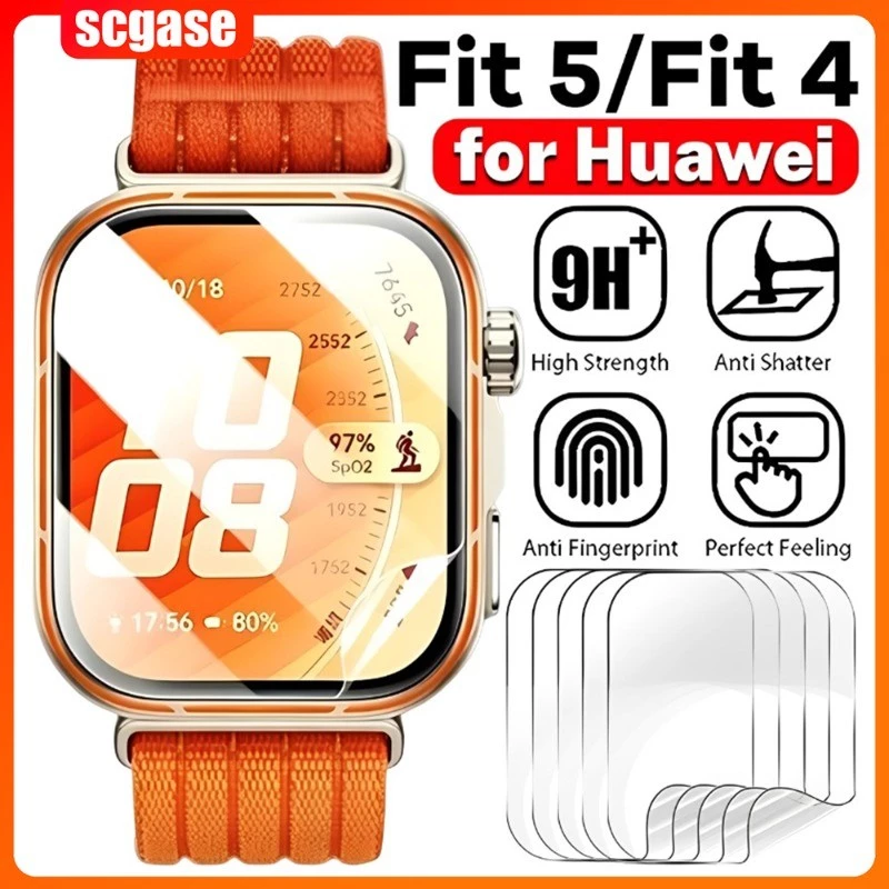 1-3-5 ชิ้นนุ่มยืดหยุ่น Hydrogel ฟิล์มป้องกันสําหรับ Huawei Watch Fit 5/Fit 5 Pro Fit4/3 ป้องกันหน้าจอ Anti-scratch ฝาครอบนาฬิกาสมาร์ท