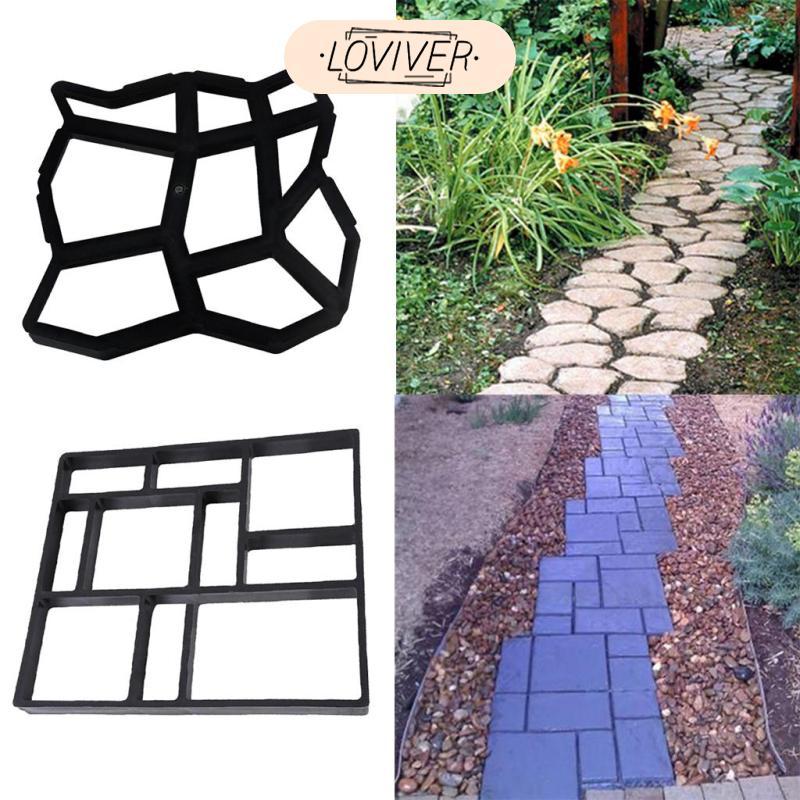 Pavement maker Driveway Walk Pavement Mold Patio สนามหญ้าคอนกรีต Stepping Mould