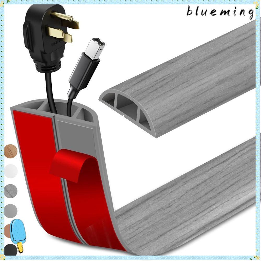 BLUEMING ฝาครอบสายไฟ, Self กาว 1 M ลวด Hider, Professional PVC Trimmable Low Profile สายไฟไฟฟ้า Cavity Home Office