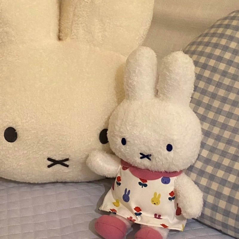 น่ารัก มิฟฟี่ กระต่ายของเล่นตุ๊กตาสวมชุด มิฟฟี่ กระต่ายตุ๊กตาการ์ตูนหมอนเด็กของขวัญวันเกิด