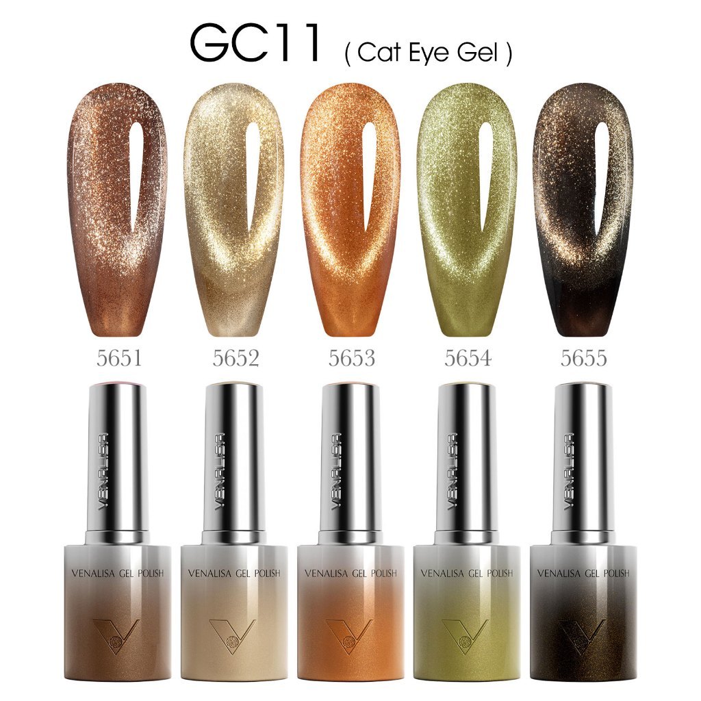🔥พร้อมส่ง Hema & TPO Free🔥 สีเจล GC11 Venalisa  เซต 5 สี    10 ml  Hema Free & TPO Free