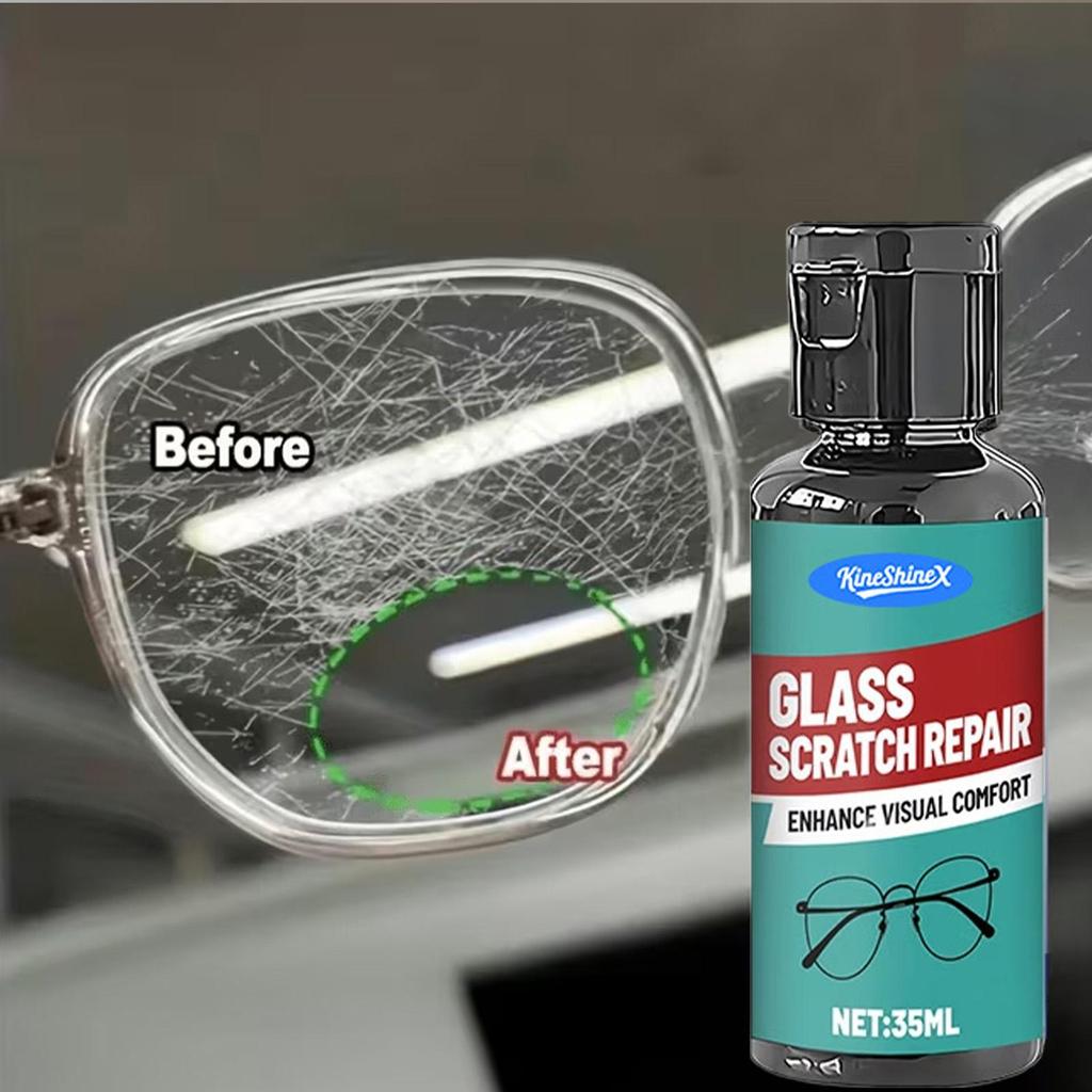 Fast แว่นตา Scratch Remover 35ml น้ํายาซ่อมแซมสําหรับแว่นตาและอะคริลิค Instant Clarity Restorer