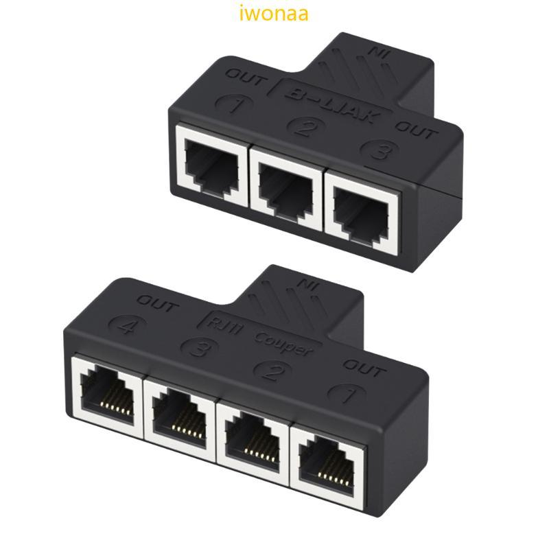 Iwo 3 Way 4Way โทรศัพท์ Line Splitter อะแดปเตอร์โทรศัพท์ Splitter แจ็คโทรศัพท์ Splitter สําหรับการสื