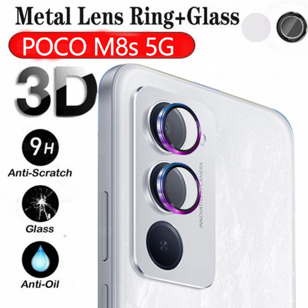 สําหรับ PocoPhoneM8S แหวนโลหะกล้องเลนส์ป้องกันฟิล์มสําหรับXiaomi Poco M8 S Pro M8S M8Pro M 8 PocoM8 
