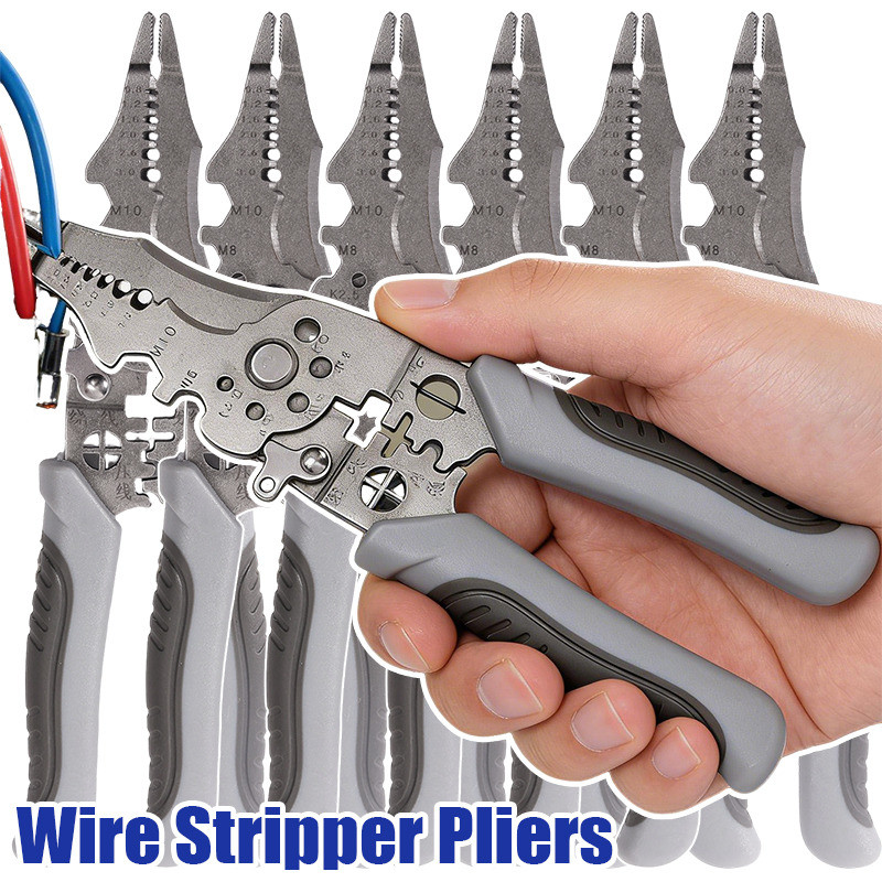 1/2PCS Professional Wire Stripper - คีมช่างไฟฟ้ามัลติฟังก์ชั่น - Heavy Duty Cable Cuting Crimping Tool - Home Repair และเครื่องมือติดตั้ง