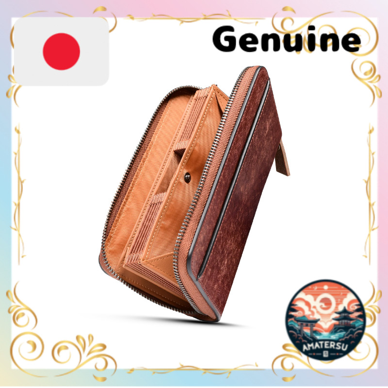 [Aoita] Men's Wallet Long Wallet Pueblo  Leather Genuine Leather Box-Type Coin Pocket Large Capacity