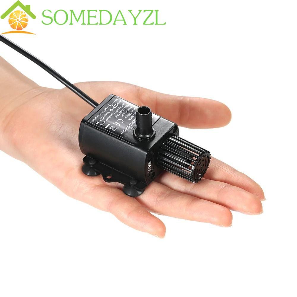 SOMEDAYZL ปั๊มจุ่ม, USB 5V 2.4W 4.8W ภูมิทัศน์ปั๊มน้ําหมุนเวียน,บ่อปลาถังกรองกันน้ําBrushless Ultra-quiet Mini Garden Fountain Fish Pond Aquarium