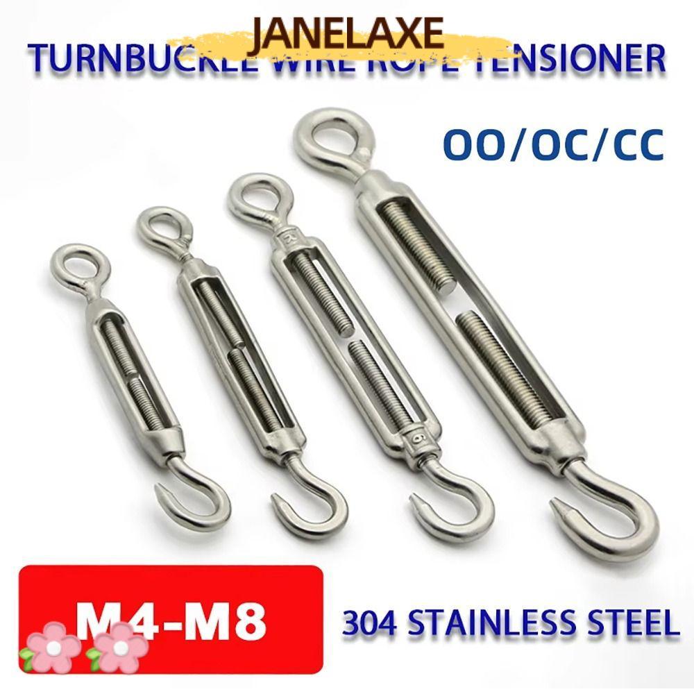 JANELAXE932JN 1 ชิ้นอุปกรณ์ความตึงเครียด, Oc Oo Cc ประเภทตะขอ & Eye Turnbuckle เชือกลวด Tensioner, ป