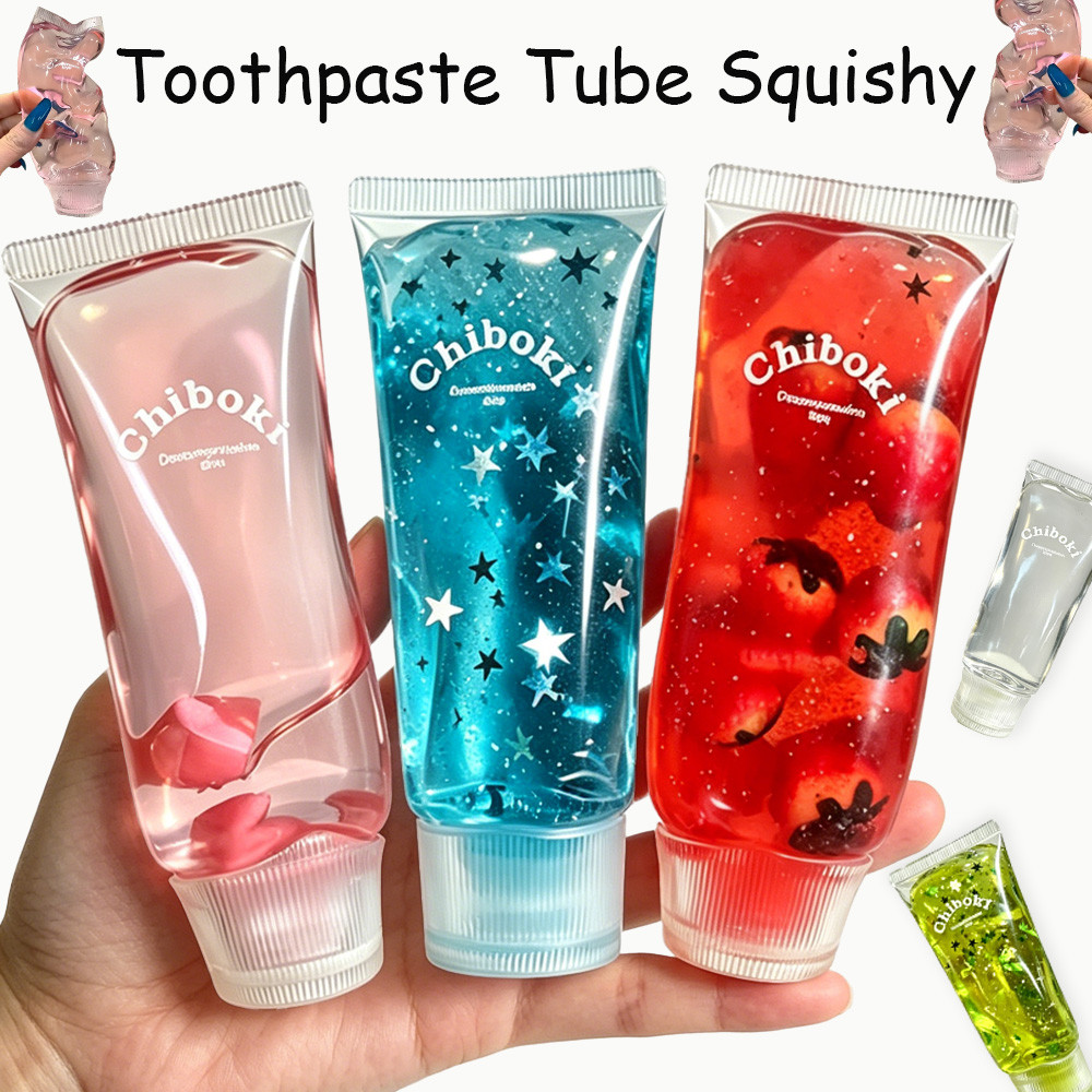 Chiboki ยาสีฟันหลอด Squishy โปร่งใสช้า Rising Squeeze ของเล่นน่ารักความเครียดบรรเทา Fidget Plaything