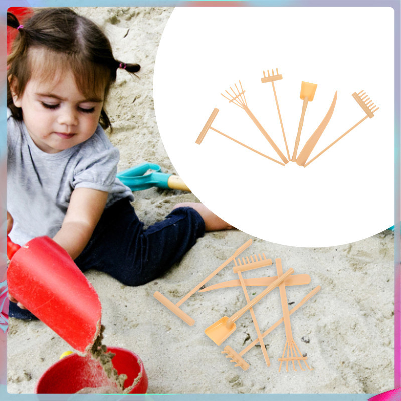6 ชิ้น Zen Garden เครื่องมือ Zen ถาดทรายเครื่องมือ Mini Garden Rake สําหรับตกแต่ง