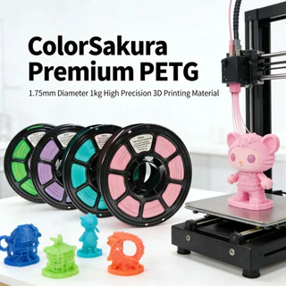 PETG Filament เส้นพลาสติกสำหรับเครื่องพิมพ์ 3 มิติ สีพื้นฐาน ขนาด 1.75mm แบรนด์ {3D}