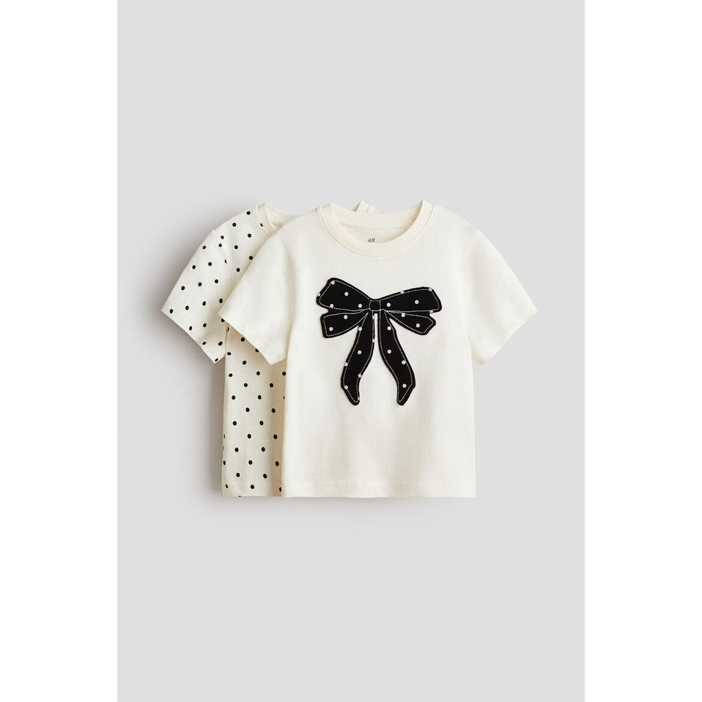 H&M(เอชแอนด์เอ็ม) เสื้อยืดผ้าฝ้าย 2 ชิ้น เด็กหญิง 1354553_2