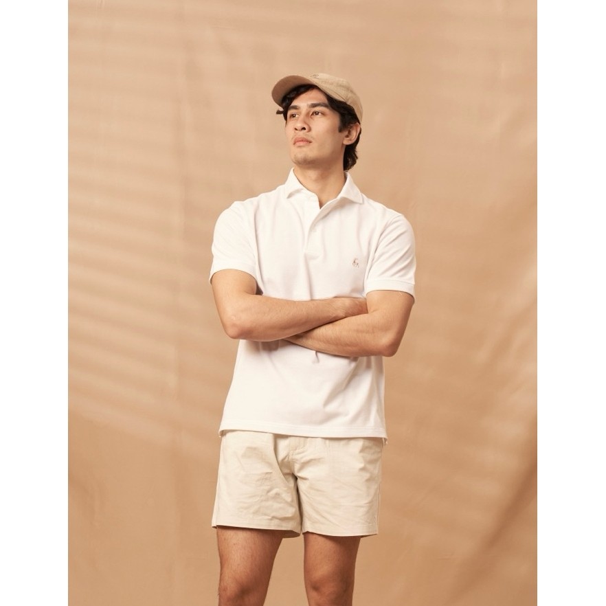 [Code20%ทัก] The Finery - Summer Short กางเกงขาสั้น สีครีม Cream I ผ้า Cotton 100% I เอวยางยืด ผูกเชือก I ยาว 15 นิ้ว