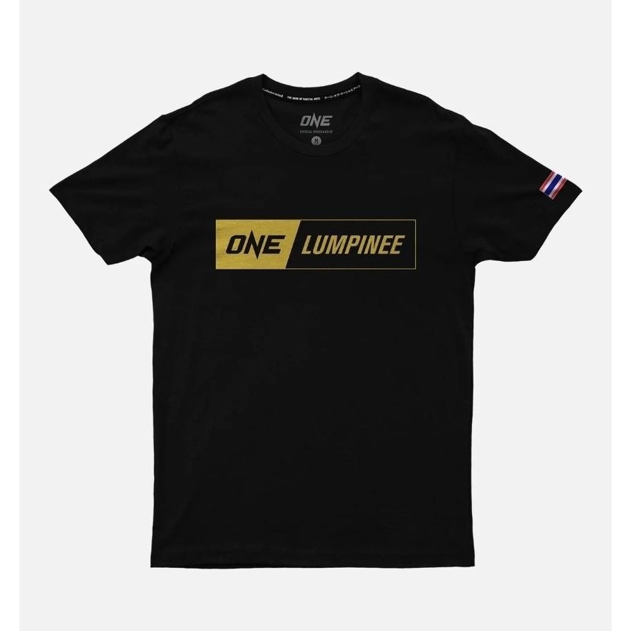 เสื้อยืด ONE Championship ลาย ONE Lumpinee ผ้าฝ้ายแท้ คอกลม สีดำ สำหรับคนรักกีฬาต่อสู้ มีไซส์ S-5XL
