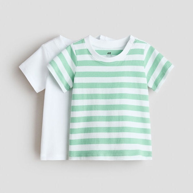 H&M(เอชแอนด์เอ็ม) เสื้อยืดผ้าคอตตอนแพ็ค 2 ตัว เด็กทารก 1088053_19