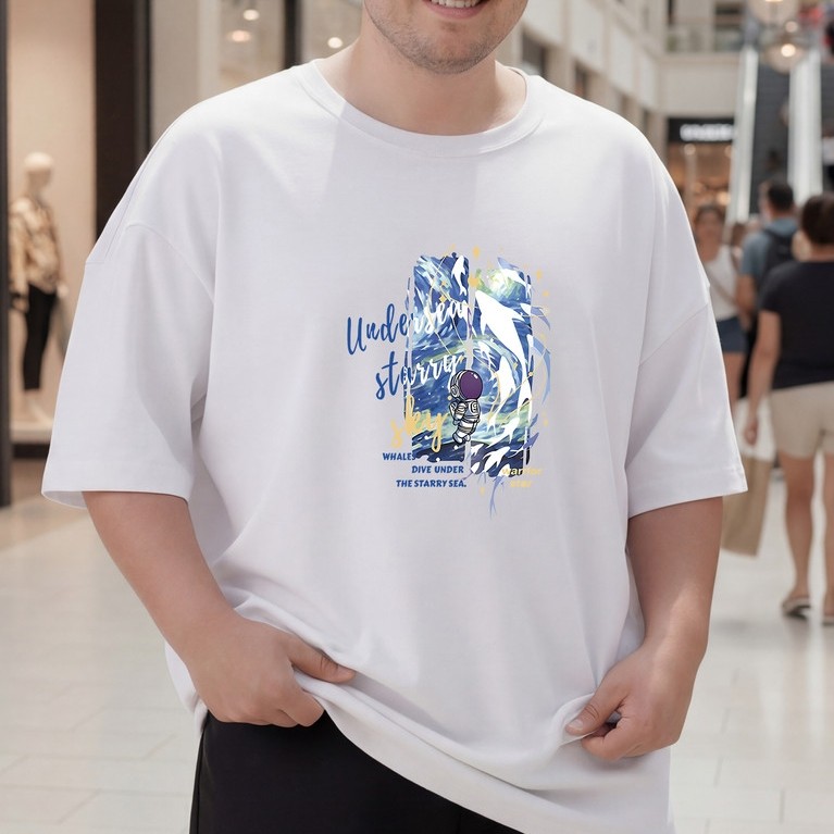 2Y558 [AIYOU] Lelaki Baju T เสื้อผู้ชาย Tshirt XL-5XL ผู้ชายสไตล์เกาหลีเสื้อยืดขนาดบวกเสื้อผ้ารอบคอ 