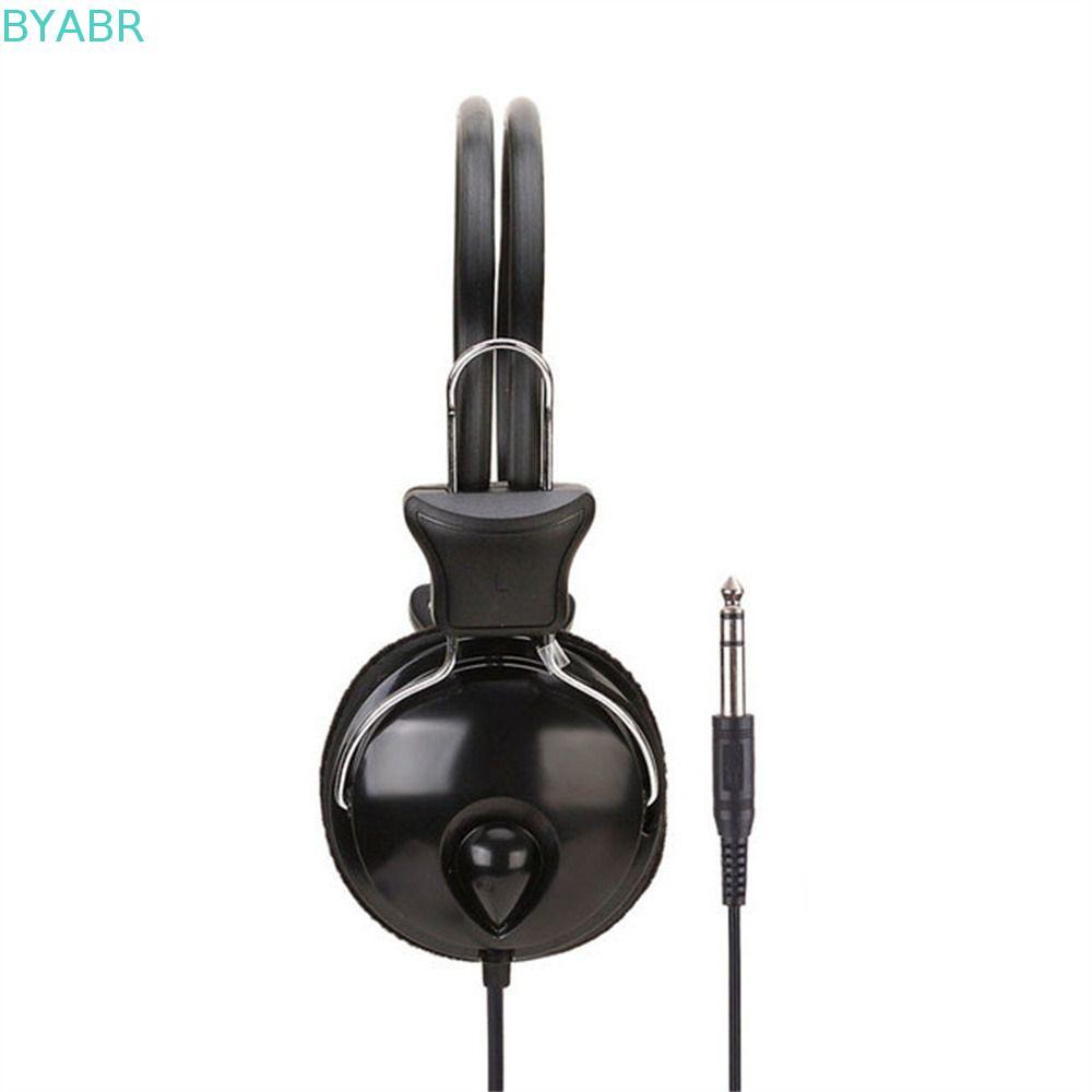 BYABR หูฟังเพลงเครื่องดนตรีสีดํากีตาร์ไฟฟ้าพร้อมชุดกลองลวด