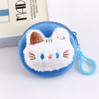 B-691 กระเป๋าสตางค์ ใส่ของใช้ ของจุ๊กจิ๊ก ลายกระตูนน่ารักขนนุ่ม 8cm