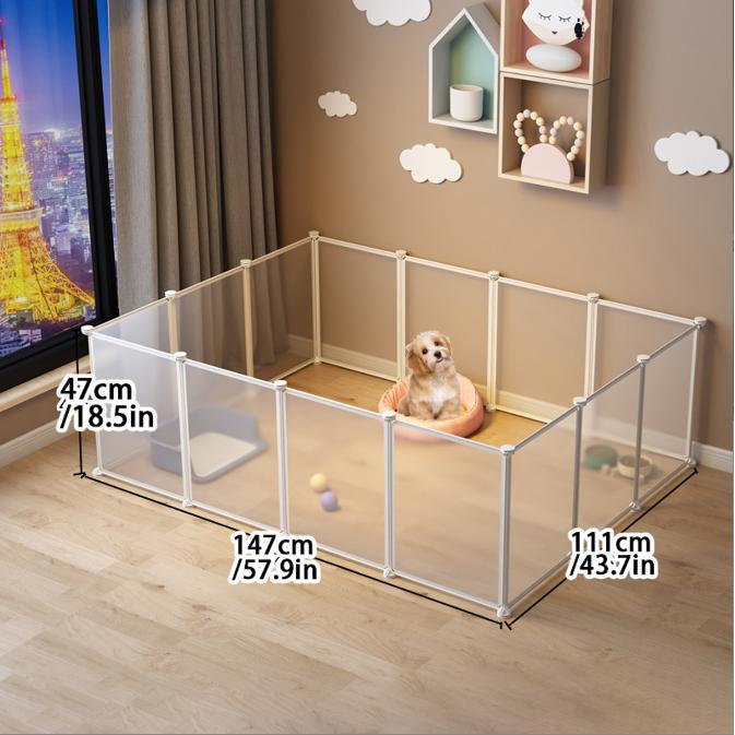 รั้วกั้นสุนัข อุปกรณ์ประกอบกรงสัตว์เลี้ยง DIY กรงกระต่าย กรงหมา ประกอบได้หลากหลายรูปทรง