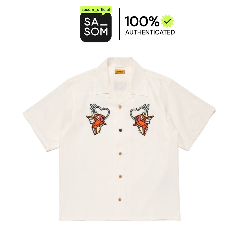 Human Made X Pokémon Made Aloha Shirt White | ของแท้ ตรวจสอบโดย SASOM